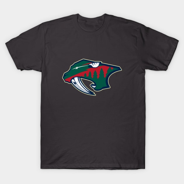 Nashville Wild - Minnesota Predators Logo Mashup T-Shirt by phneep